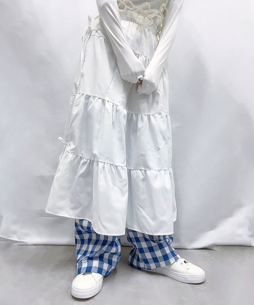 sevens（セブンズ）の「【sevens】ギンガムチェックイージーパンツ（その他パンツ・レディース・ブルー/ピンク・FREE）」の4枚目の写真