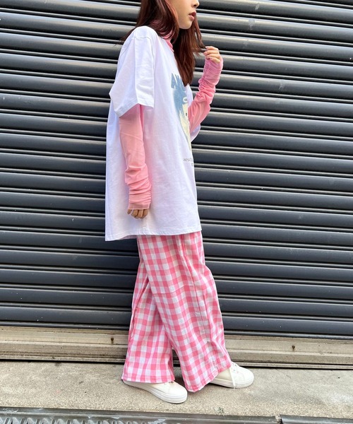 sevens（セブンズ）の「【sevens】ギンガムチェックイージーパンツ（その他パンツ・レディース・ブルー/ピンク・FREE）」の7枚目の写真