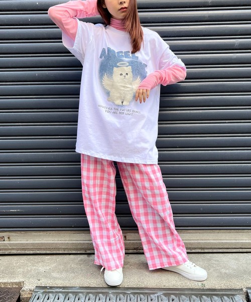 sevens（セブンズ）の「【sevens】ギンガムチェックイージーパンツ（その他パンツ・レディース・ブルー/ピンク・FREE）」の9枚目の写真