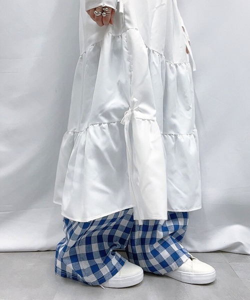 sevens（セブンズ）の「【sevens】ギンガムチェックイージーパンツ（その他パンツ・レディース・ブルー/ピンク・FREE）」の12枚目の写真