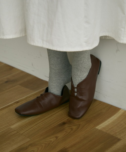 Crisp（クリスプ）の「スクエアトゥフラットシューズ（パンプス・レディース・ブラウン/ブラック/チャコール/アイボリー・38inch/37inch/39inch/36inch）」の12枚目の写真