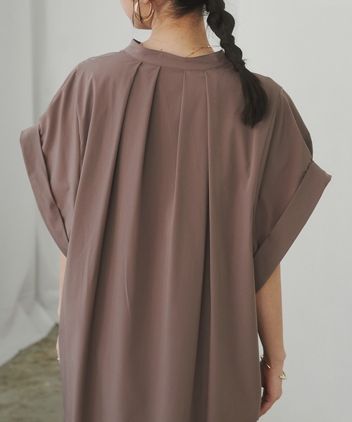 hunch(ハンチ)の「接触冷感 バンドカラー シャツワンピース(シャツワンピース・レディース・ブラック/ブラウン/ベージュ・FREE)」の18枚目の写真