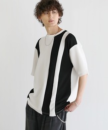Buyer's Select/梨地配色切替半袖オーバーサイズＴシャツ
