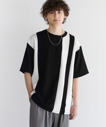 Buyer's Select/梨地配色切替半袖オーバーサイズTシャツ
