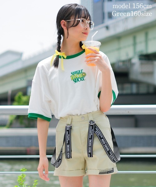 RiCO SUCRE(リコシュクレ)の「バックプリントリンガーTシャツ(Tシャツ/カットソー・キッズ・ブラック/ブルー/グリーン・140/160/130/165/150)」の17枚目の写真