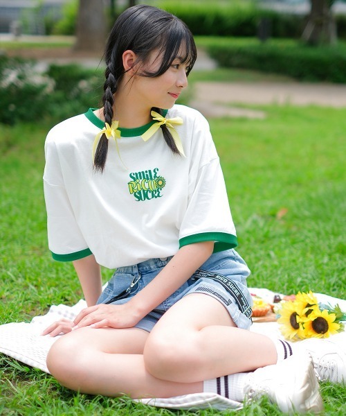 RiCO SUCRE(リコシュクレ)の「バックプリントリンガーTシャツ(Tシャツ/カットソー・キッズ・ブラック/ブルー/グリーン・140/160/130/165/150)」の19枚目の写真