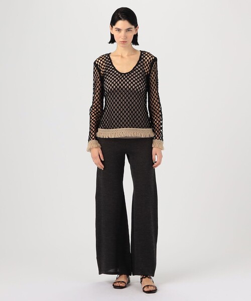 BY MALENE BIRGER（バイマレーネビルガー）の「BY MALENE BIRGER CYMBELINE クロシェトップス（ニット/セーター・レディース・ブラック・34）」の2枚目の写真