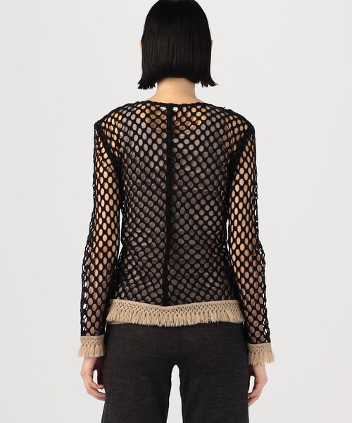 BY MALENE BIRGER（バイマレーネビルガー）の「BY MALENE BIRGER CYMBELINE クロシェトップス（ニット/セーター・レディース・ブラック・34）」の5枚目の写真
