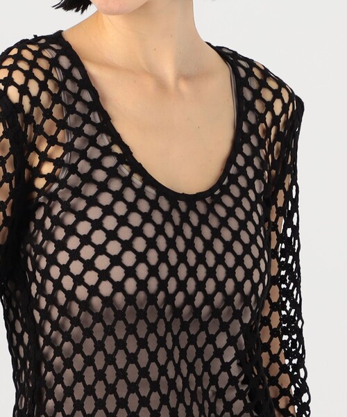 BY MALENE BIRGER（バイマレーネビルガー）の「BY MALENE BIRGER CYMBELINE クロシェトップス（ニット/セーター・レディース・ブラック・34）」の6枚目の写真