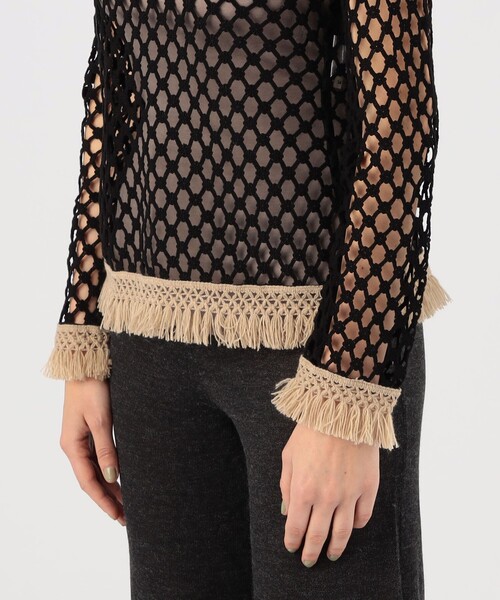 BY MALENE BIRGER（バイマレーネビルガー）の「BY MALENE BIRGER CYMBELINE クロシェトップス（ニット/セーター・レディース・ブラック・34）」の9枚目の写真