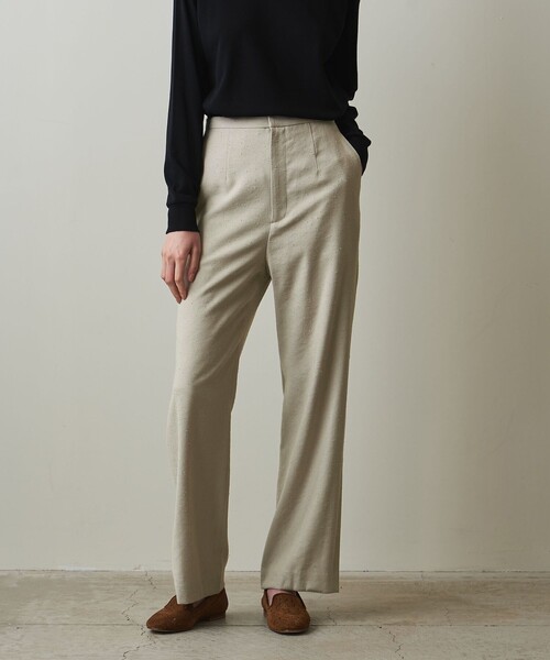 Steven Alan(スティーブンアラン)の「<Steven Alan>セミフレア ネップ パンツ(その他パンツ・レディース・ブラック/ベージュ・L/M/S)」の1枚目の写真