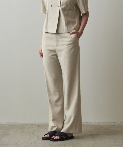 Steven Alan(スティーブンアラン)の「<Steven Alan>セミフレア ネップ パンツ(その他パンツ・レディース・ブラック/ベージュ・L/M/S)」の6枚目の写真