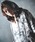 GLIMCLAPiONbvj́umpa3458- Distressed uneven dyeing short-sleeve hooded sweatshirt p[J[ip[J[jvbzCg