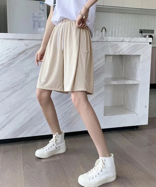 Miniministore(ミニミニストア)の「ショートパンツ カジュアルパンツ 韓国風(スウェットパンツ・レディース・ピンク/アイボリー/ブラック/ブルー/ライトグレー・FREE)」の9枚目の写真