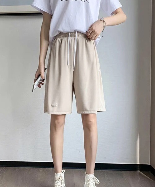 Miniministore(ミニミニストア)の「ショートパンツ カジュアルパンツ 韓国風(スウェットパンツ・レディース・ピンク/アイボリー/ブラック/ブルー/ライトグレー・FREE)」の10枚目の写真
