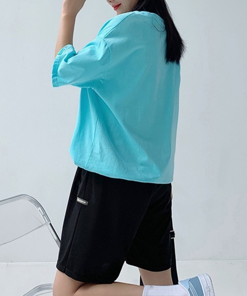 Miniministore(ミニミニストア)の「ショートパンツ カジュアルパンツ 韓国風(スウェットパンツ・レディース・ピンク/アイボリー/ブラック/ブルー/ライトグレー・FREE)」の11枚目の写真