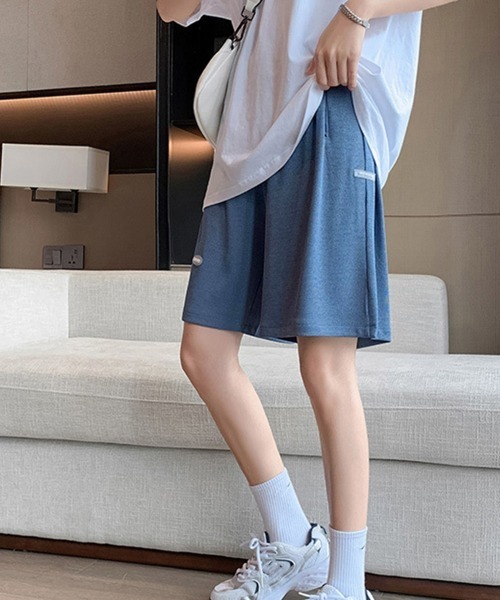 Miniministore(ミニミニストア)の「ショートパンツ カジュアルパンツ 韓国風(スウェットパンツ・レディース・ピンク/アイボリー/ブラック/ブルー/ライトグレー・FREE)」の14枚目の写真