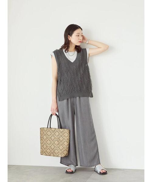 Samansa Mos2 blue（サマンサモスモスブルー）の「アソートペーパートートバッグ（ハンドバッグ・レディース・キナリ/ブラック/ブルー・F）」の6枚目の写真