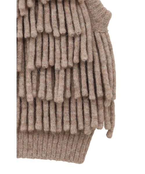 CLANE W FACE FRINGE KNIT VEST グレー 美品 CLANE(クラネ)のW FACE FRINGE KNIT VEST通販 | 集英社HAPPY