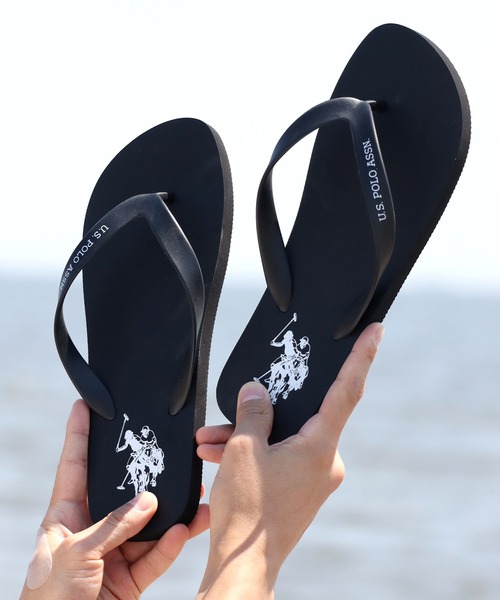 U.S. POLO ASSN.（ユーエスポロアッスン）の「【U.S. POLO ASSN./ユーエスポロアッスン】ビーチサンダル（サンダル・メンズ・ブラック系3/ホワイト系1/ホワイト系2/ブラック系1/ホワイト系3/ブラック系2・24.0cm/23.0cm/25.0cm/22.0cm/28.0cm/27.0cm/26.0cm）」の4枚目の写真