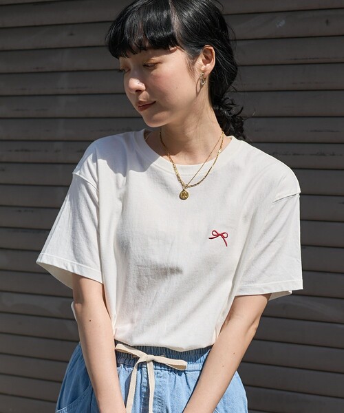 FREAK'S STORE（フリークスストア）の「ワンポイントリボン刺繍