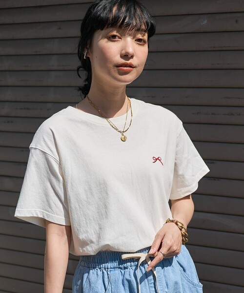 FREAK'S STORE（フリークスストア）の「ワンポイントリボン刺繍