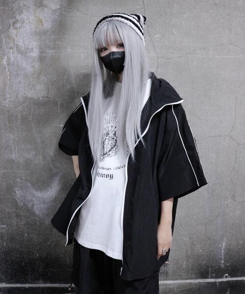 Whinny(ホワイニー)の「Whinny/クシャクシャカシャカサマー(ブルゾン・レディース・ブラック/グレー/ホワイト・FREE)」の2枚目の写真