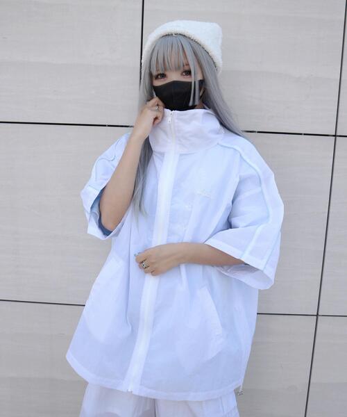 Whinny(ホワイニー)の「Whinny/クシャクシャカシャカサマー(ブルゾン・レディース・ブラック/グレー/ホワイト・FREE)」の5枚目の写真