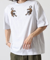 シルケット加工刺繍半袖TEE