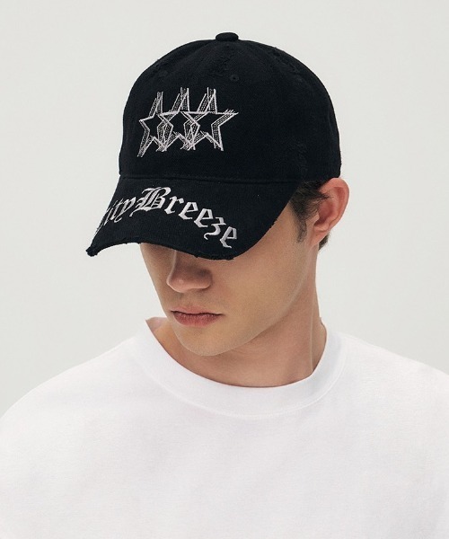 ★citybreeze★ Old English Lettering Ball Cap_BLACK CITYBREEZE] Old English lettering ball cap （Black） 正規品