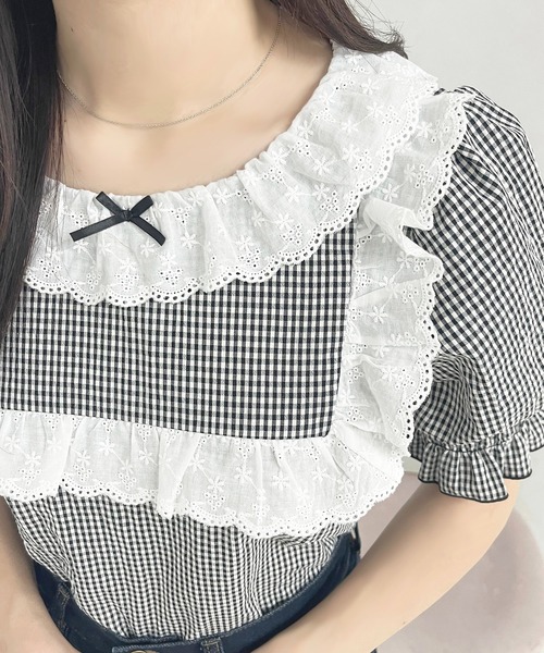 apres jour（アプレジュール）の「French girly collection スクエアフリルブラウス【ZOZOTOWN限定アイテム】（シャツ/ブラウス・レディース・ブラック系その他/オフホワイト・フリー/X-LARGE）」の21枚目の写真