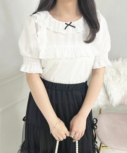 apres jour（アプレジュール）の「French girly collection スクエアフリルブラウス【ZOZOTOWN限定アイテム】（シャツ/ブラウス・レディース・ブラック系その他/オフホワイト・フリー/X-LARGE）」の13枚目の写真