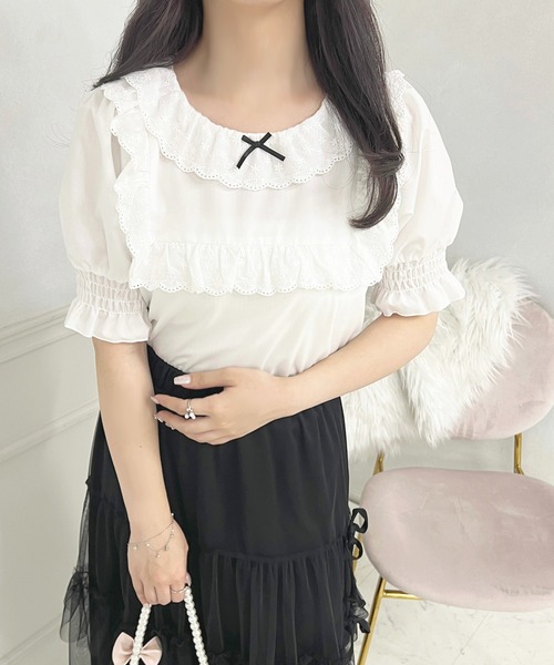 apres jour（アプレジュール）の「French girly collection スクエアフリルブラウス【ZOZOTOWN限定アイテム】（シャツ/ブラウス・レディース・ブラック系その他/オフホワイト・フリー/X-LARGE）」の15枚目の写真