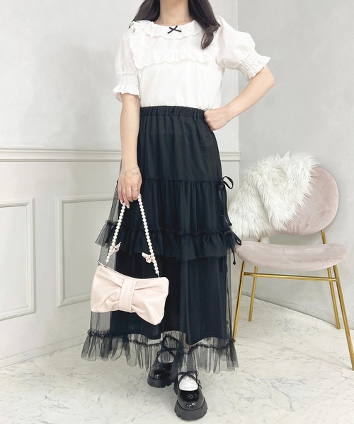 apres jour（アプレジュール）の「French girly collection スクエアフリルブラウス【ZOZOTOWN限定アイテム】（シャツ/ブラウス・レディース・ブラック系その他/オフホワイト・フリー/X-LARGE）」の17枚目の写真