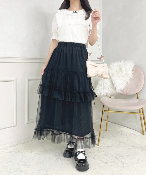 apres jour（アプレジュール）の「French girly collection スクエアフリルブラウス【ZOZOTOWN限定アイテム】（シャツ/ブラウス・レディース・ブラック系その他/オフホワイト・フリー/X-LARGE）」の19枚目の写真