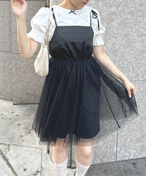 apres jour（アプレジュール）の「French girly collection スクエアフリルブラウス【ZOZOTOWN限定アイテム】（シャツ/ブラウス・レディース・ブラック系その他/オフホワイト・フリー/X-LARGE）」の3枚目の写真