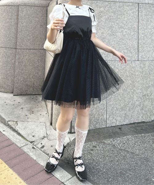 apres jour（アプレジュール）の「French girly collection スクエアフリルブラウス【ZOZOTOWN限定アイテム】（シャツ/ブラウス・レディース・ブラック系その他/オフホワイト・フリー/X-LARGE）」の5枚目の写真