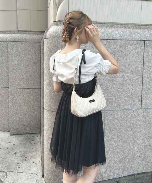 apres jour（アプレジュール）の「French girly collection スクエアフリルブラウス【ZOZOTOWN限定アイテム】（シャツ/ブラウス・レディース・ブラック系その他/オフホワイト・フリー/X-LARGE）」の7枚目の写真