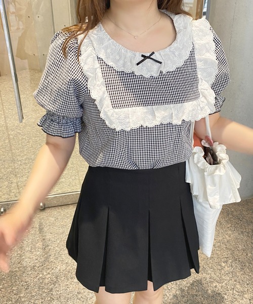 apres jour（アプレジュール）の「French girly collection スクエアフリルブラウス【ZOZOTOWN限定アイテム】（シャツ/ブラウス・レディース・ブラック系その他/オフホワイト・フリー/X-LARGE）」の9枚目の写真
