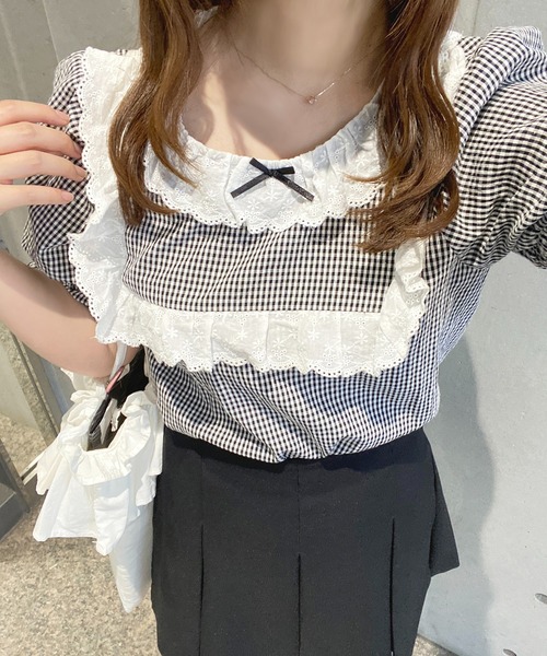 French girly collection スクエアフリルブラウス【ZOZOTOWN限定