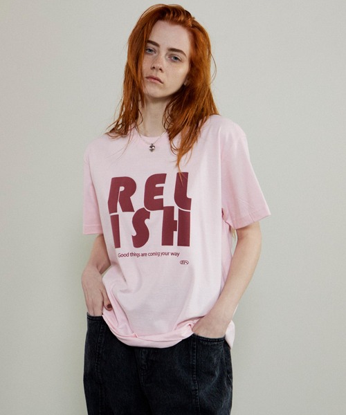 MAISON SPECIAL（メゾンスペシャル）の「RELISH Puff Printing T-shirt/RELISH発泡プリントTシャツ【MAISON SPECIAL/メゾンスペシャル】（Tシャツ/カットソー・レディース・ホワイト/チャコールグレー/グレー/ピンク/ブラウン・FREE）」の5枚目の写真