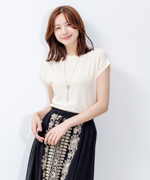 Jayro(ジャイロ)の「フレンチニット(ニット/セーター・レディース・ブルー系その他5/ブルー/ベージュ/レッド/サックスブルー/ブラック/ホワイト・FREE)」の1枚目の写真