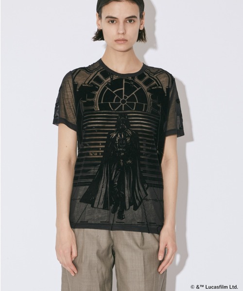 beautiful people（ビューティフルピープル）の「STAR WARS sheer     jersey big-T（Tシャツ/カットソー・レディース・ブラック/ベージュ・36/38/40）」の4枚目の写真