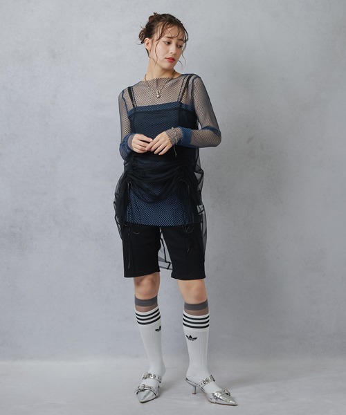 Lull（ルル）の「【Lull / ルル】メッシュシアーカットソー（Tシャツ/カットソー・レディース・ホワイト/ネイビー/イエロー・ONESIZE）」の22枚目の写真