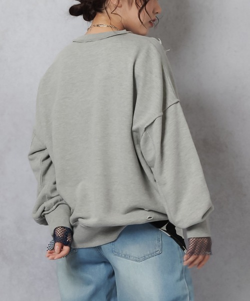 Lull（ルル）の「【Lull / ルル】メッシュシアーカットソー（Tシャツ/カットソー・レディース・ホワイト/ネイビー/イエロー・ONESIZE）」の13枚目の写真