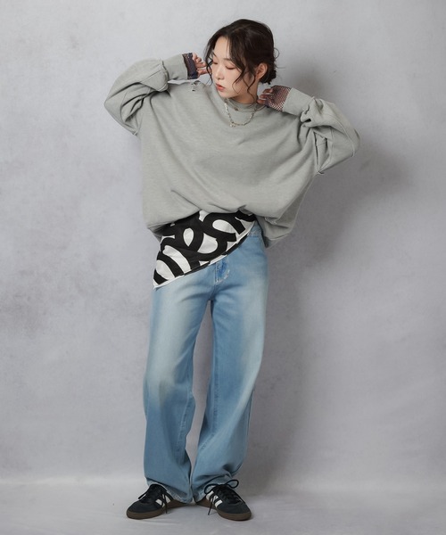 Lull（ルル）の「【Lull / ルル】メッシュシアーカットソー（Tシャツ/カットソー・レディース・ホワイト/ネイビー/イエロー・ONESIZE）」の6枚目の写真