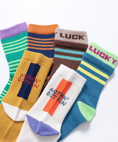BREEZE（ブリーズ）の「ロゴ・ボーダーソックス（ソックス/靴下・キッズ・ネイビー/ブラウン/オフホワイト/イエロー/ブルー/グリーン・15 /18/21）」の10枚目の写真