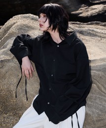 VELNUS（ベルナス）の「【VELNUS】2way cord design loose regular collar shirt / 2wayコードデザイン ルーズレギュラーカラーシャツ（シャツ/ブラウス）」