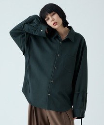 VELNUS（ベルナス）の「【VELNUS】2way cord design loose regular collar shirt / 2wayコードデザイン ルーズレギュラーカラーシャツ（シャツ/ブラウス）」