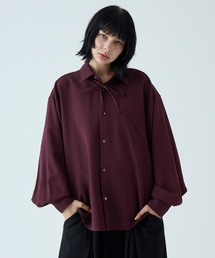 VELNUS（ベルナス）の「【VELNUS】2way cord design loose regular collar shirt / 2wayコードデザイン ルーズレギュラーカラーシャツ（シャツ/ブラウス）」